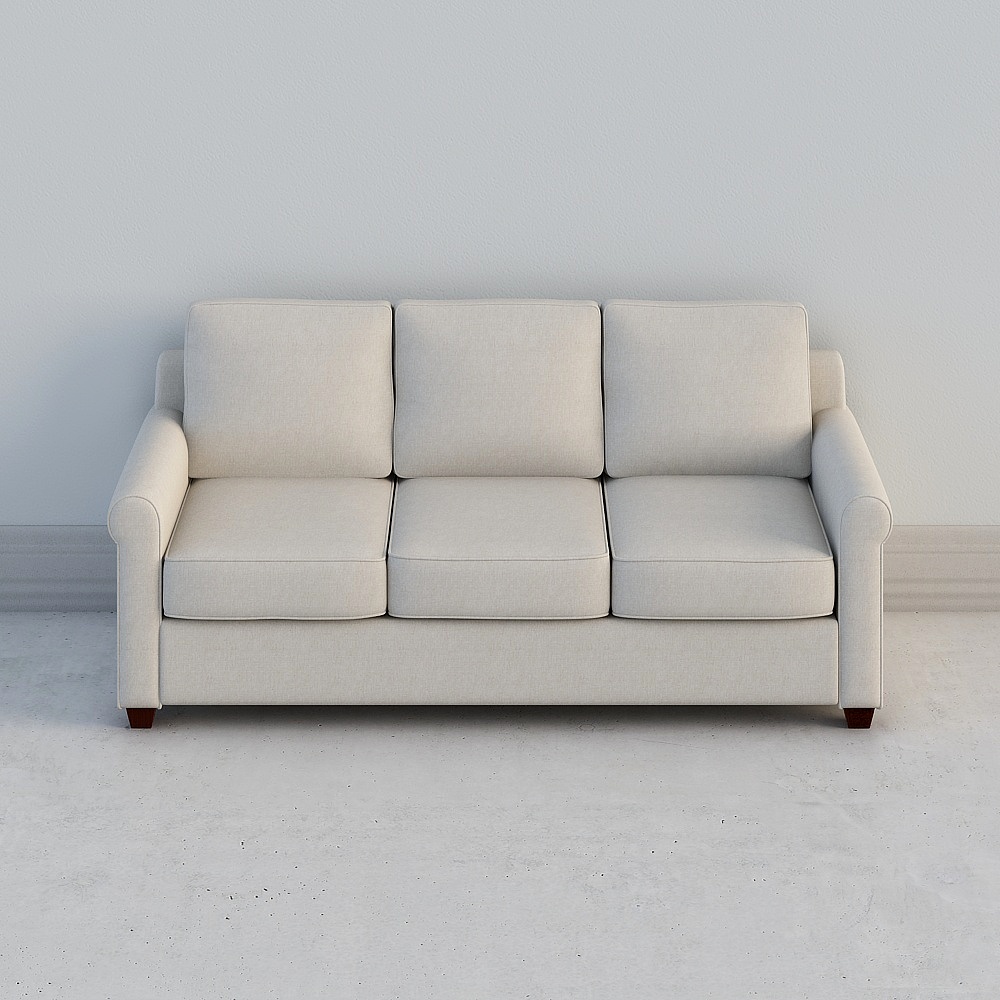 hartford建模完成,单个沙发 无抱枕3d模型