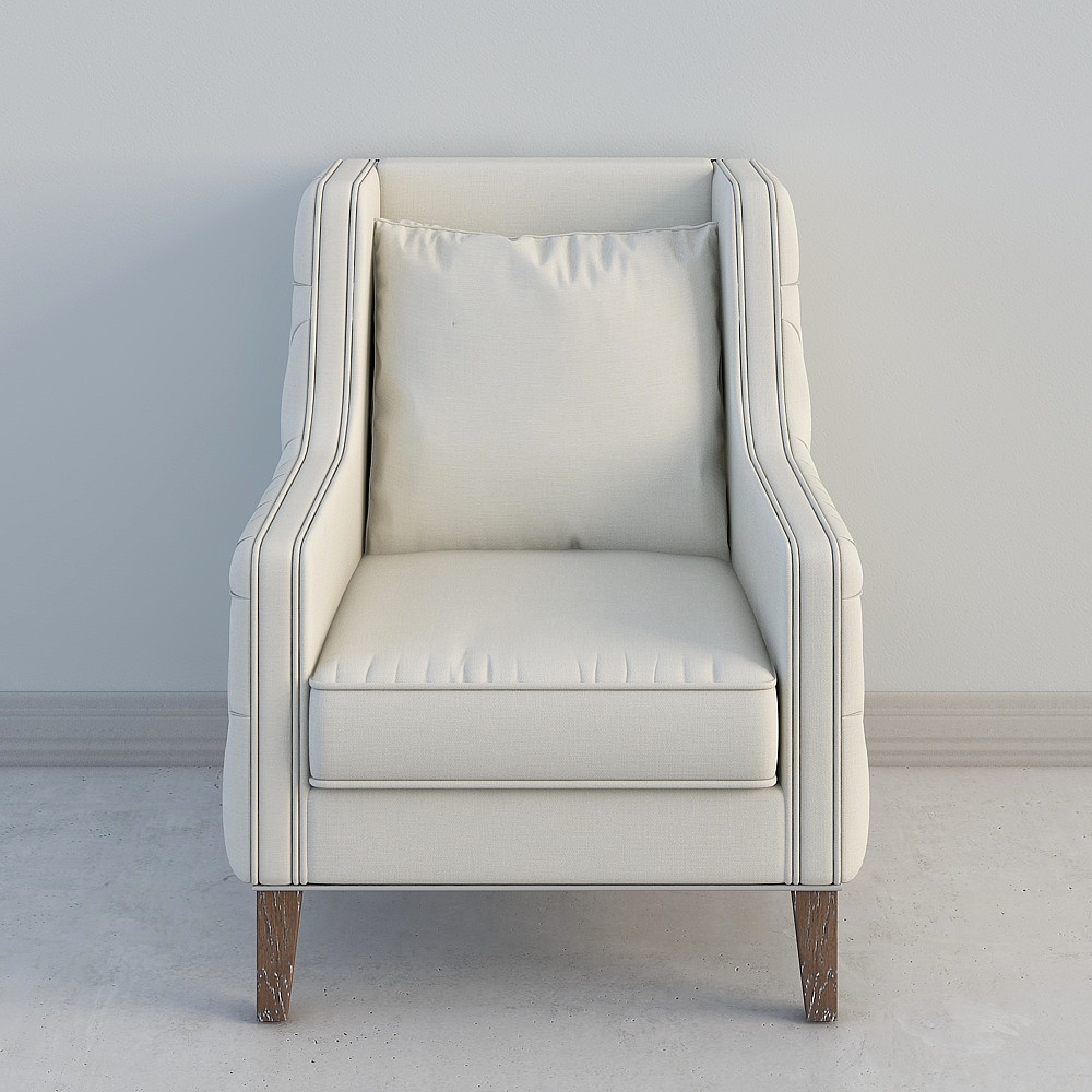 环美美式现代简约轻奢单人沙发mf-253d模型