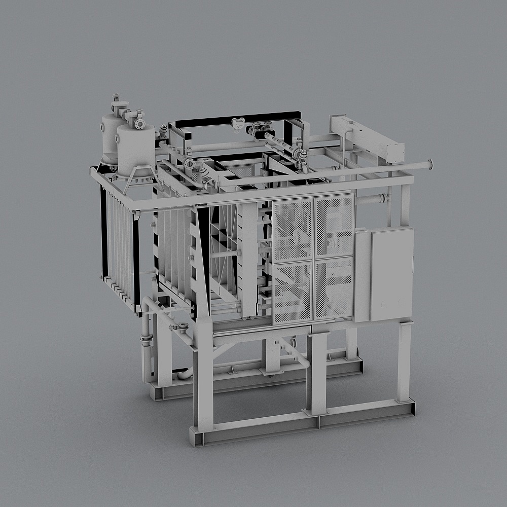 现代工程机械机器3d模型