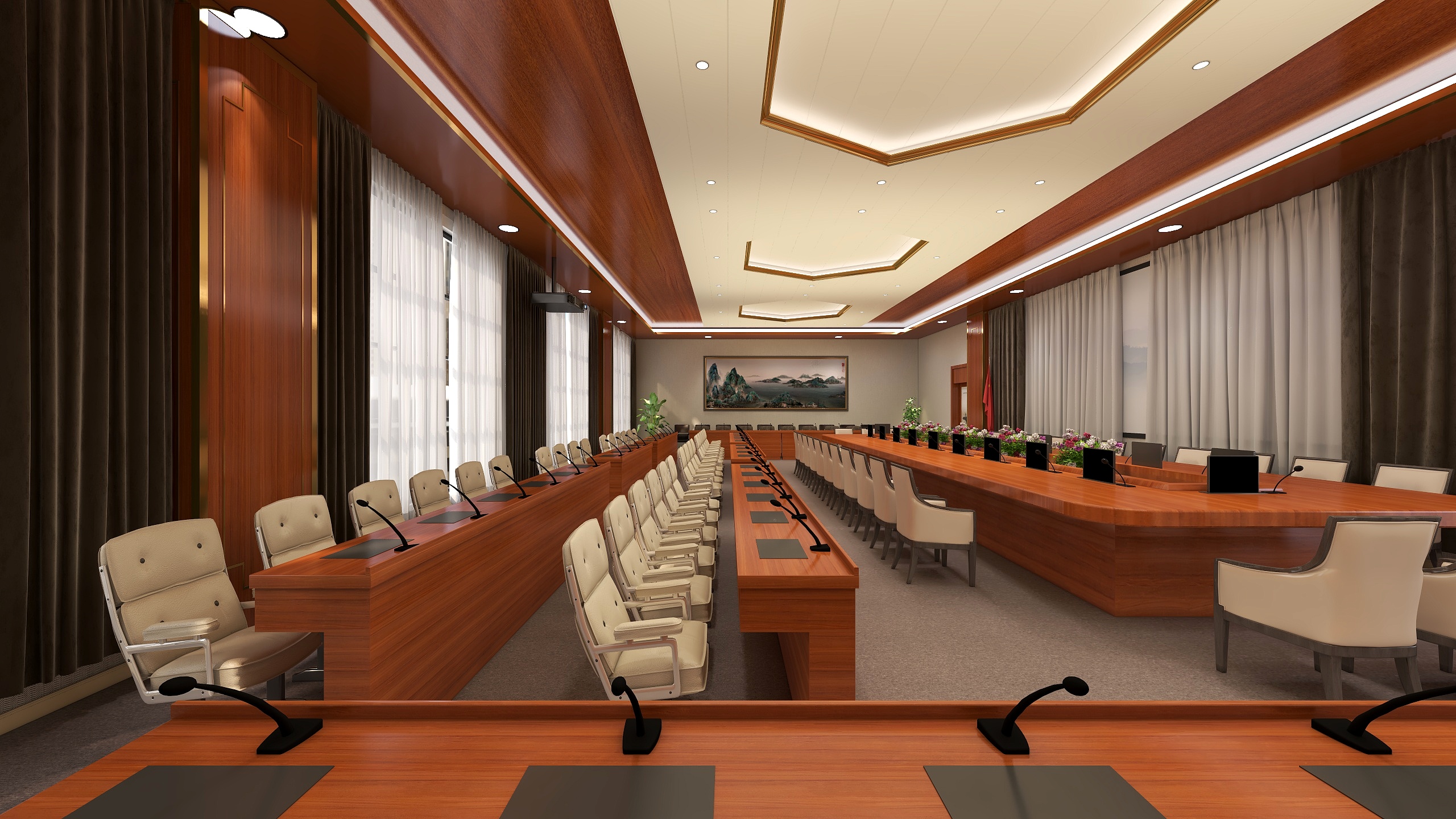 教师进修学院_教研楼_八层大会议室效果图