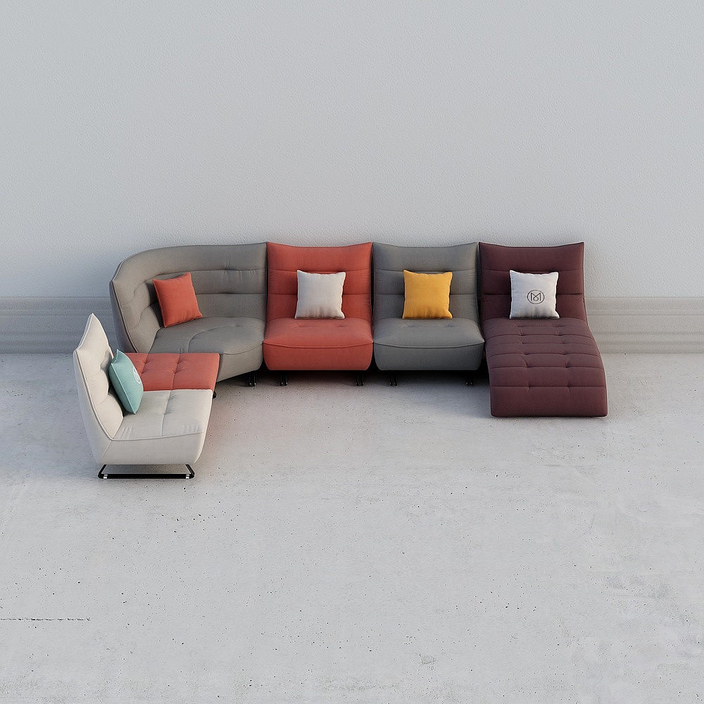米思尼-f8859沙发3d模型