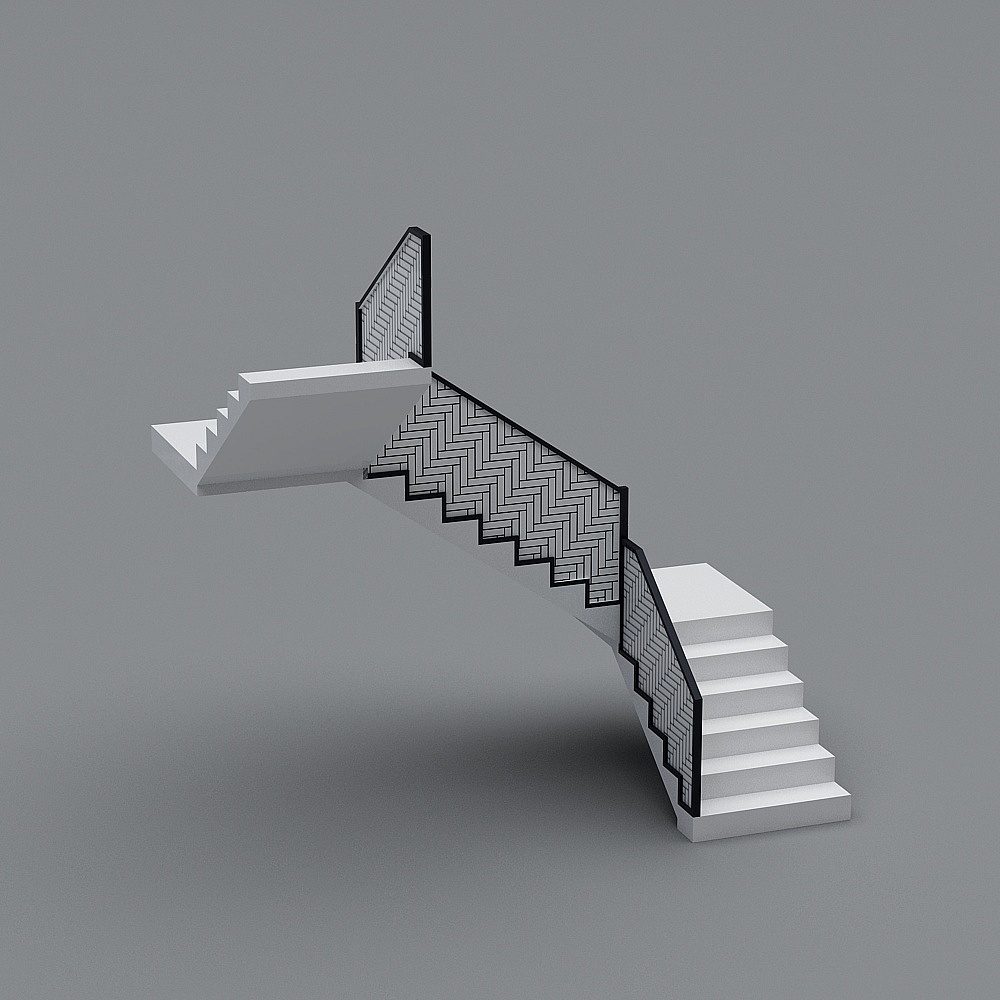 楼梯3d模型下载 楼梯模型 酷家乐