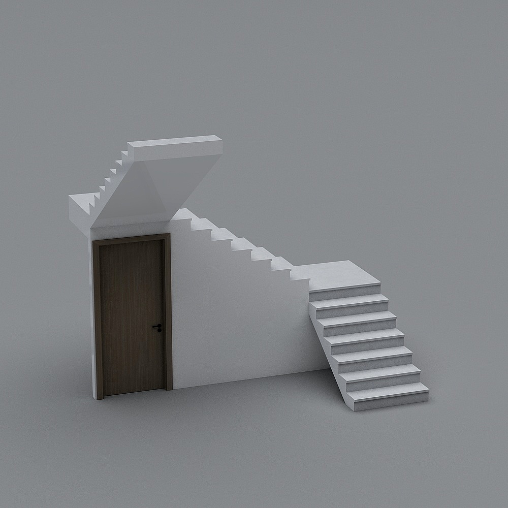 铂金楼梯3d模型
