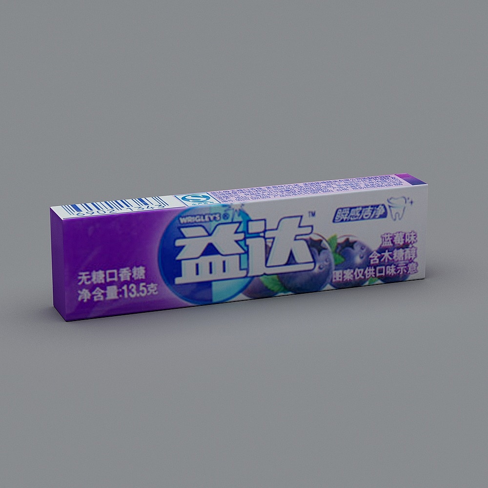 益达口香糖蓝莓味