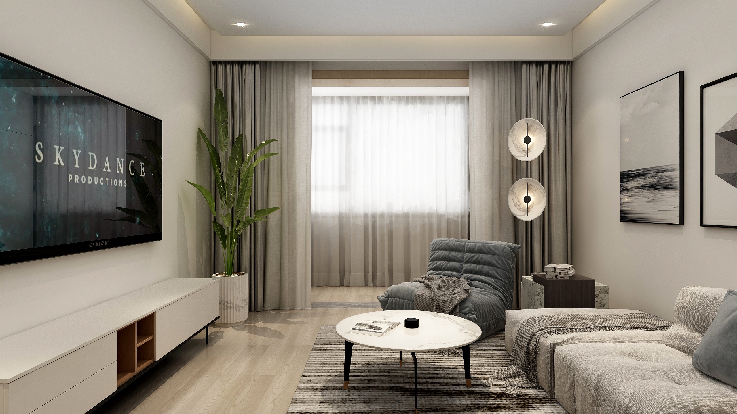 连瑞雪-现代简约70m²一居装修效果图