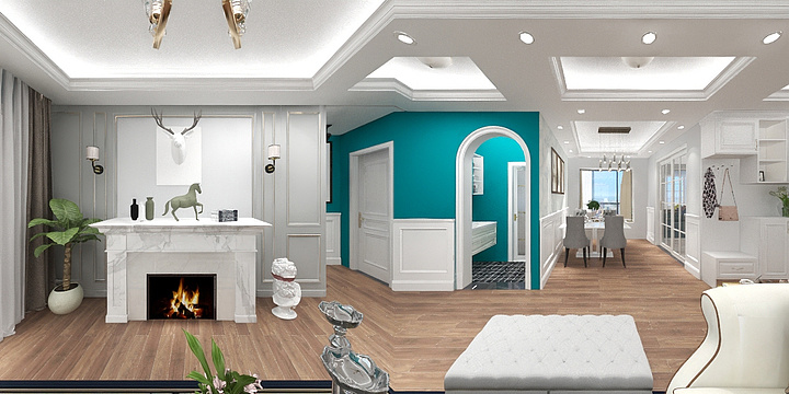 付春燕666-《静谧思维》美式定制-装修设计方案