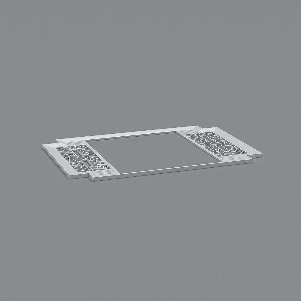 中式窗3D模型
