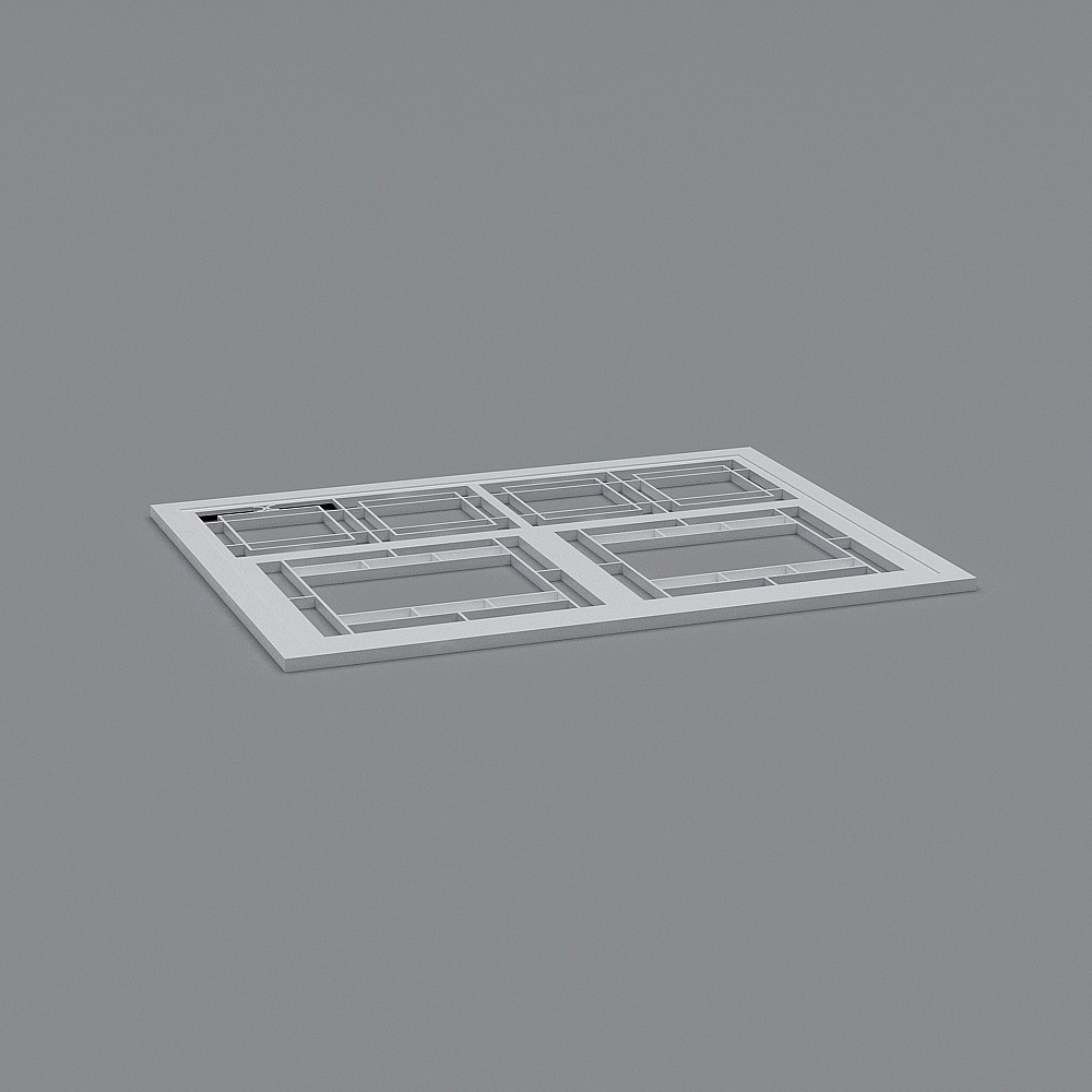 中式窗3D模型