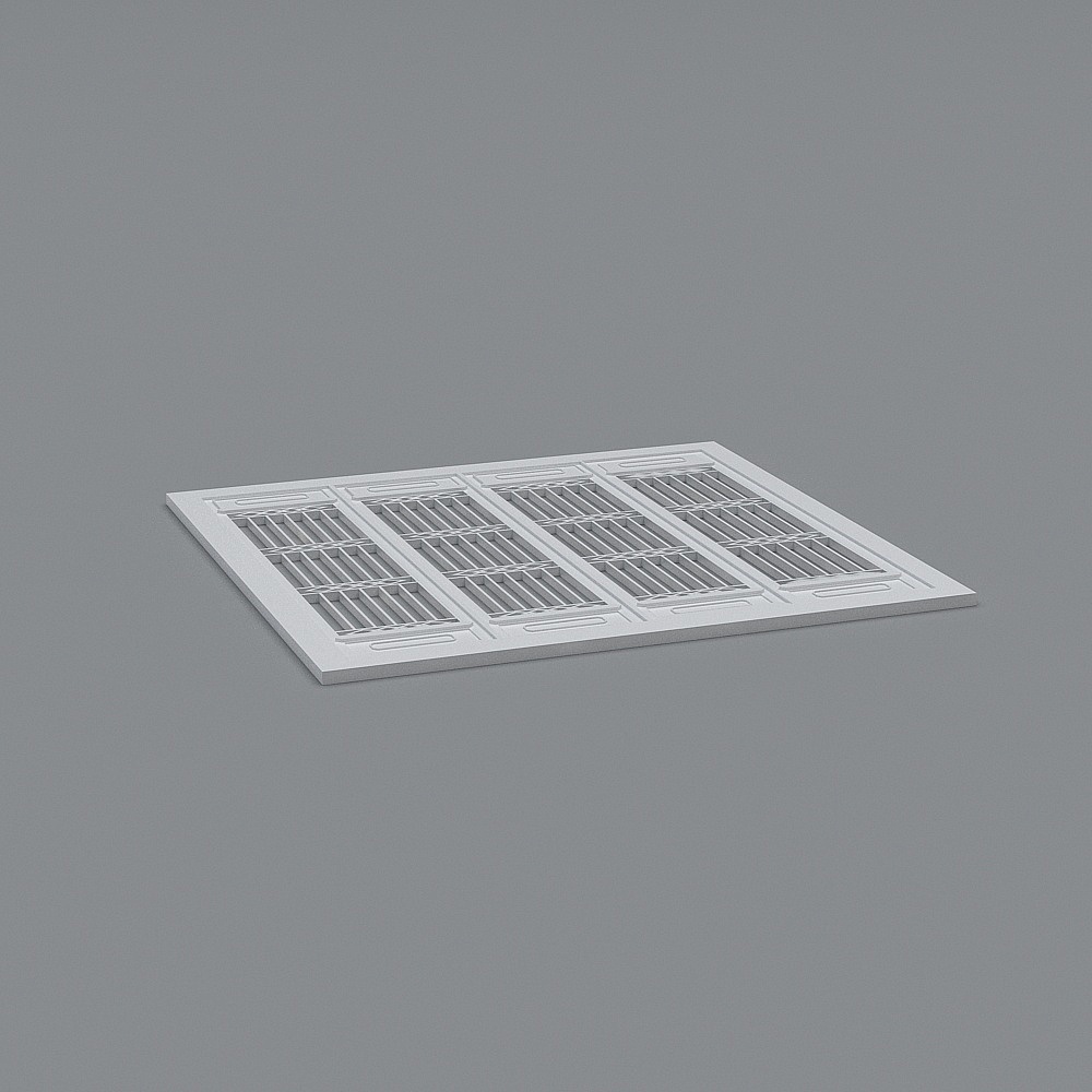 中式窗3D模型