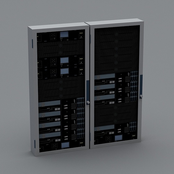 Black Server Models 3D Model