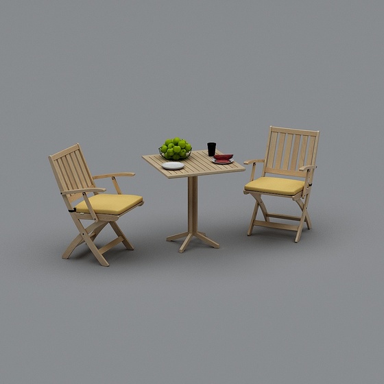 Luxury Outdoor Dining Table & Chairs,Wood color