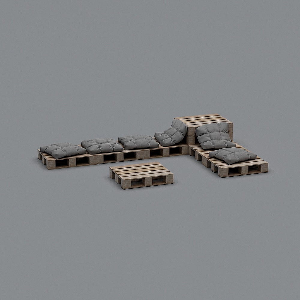 户外沙发3D模型