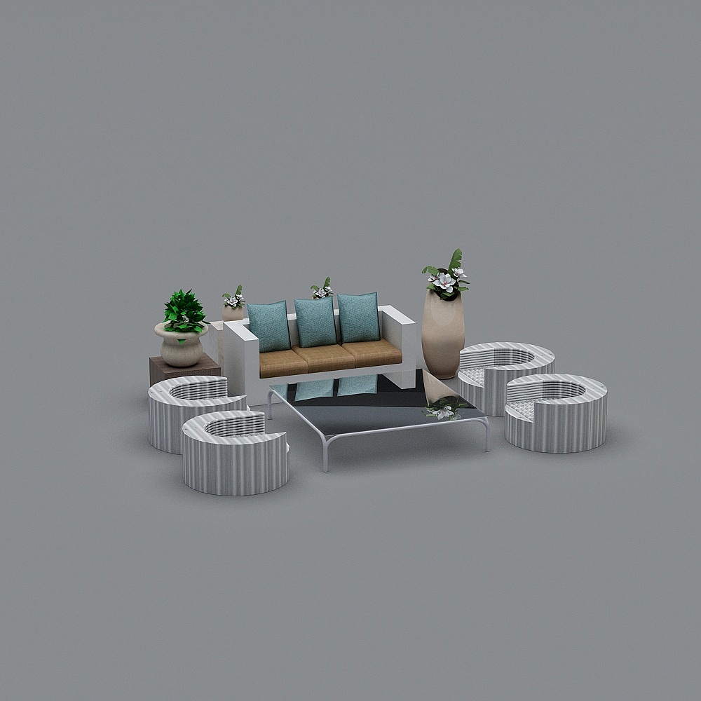户外沙发 (1)3D模型