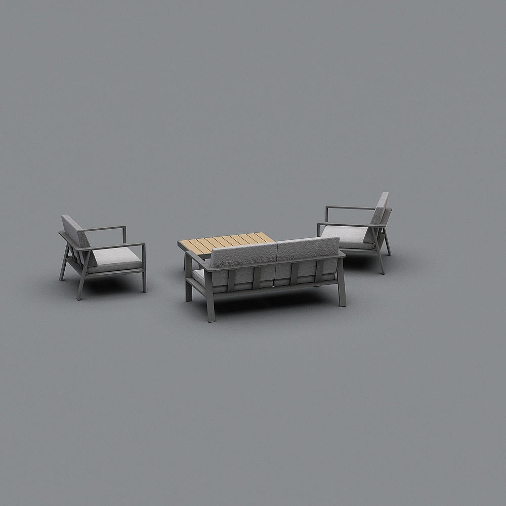 诺菲系列-户外沙发组合3D模型