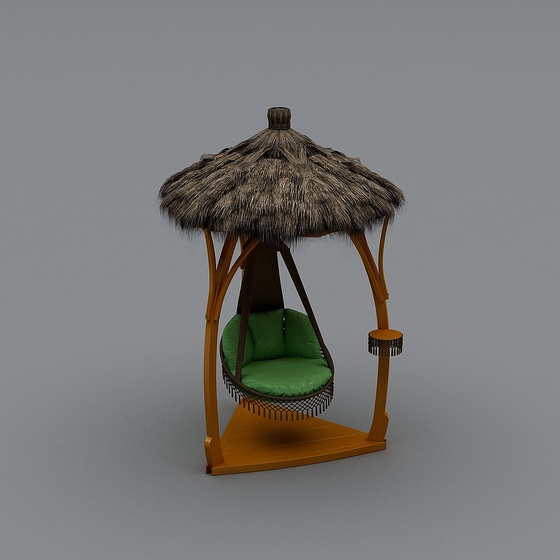 Asian Outdoor Swing Chair,Earth color+Green