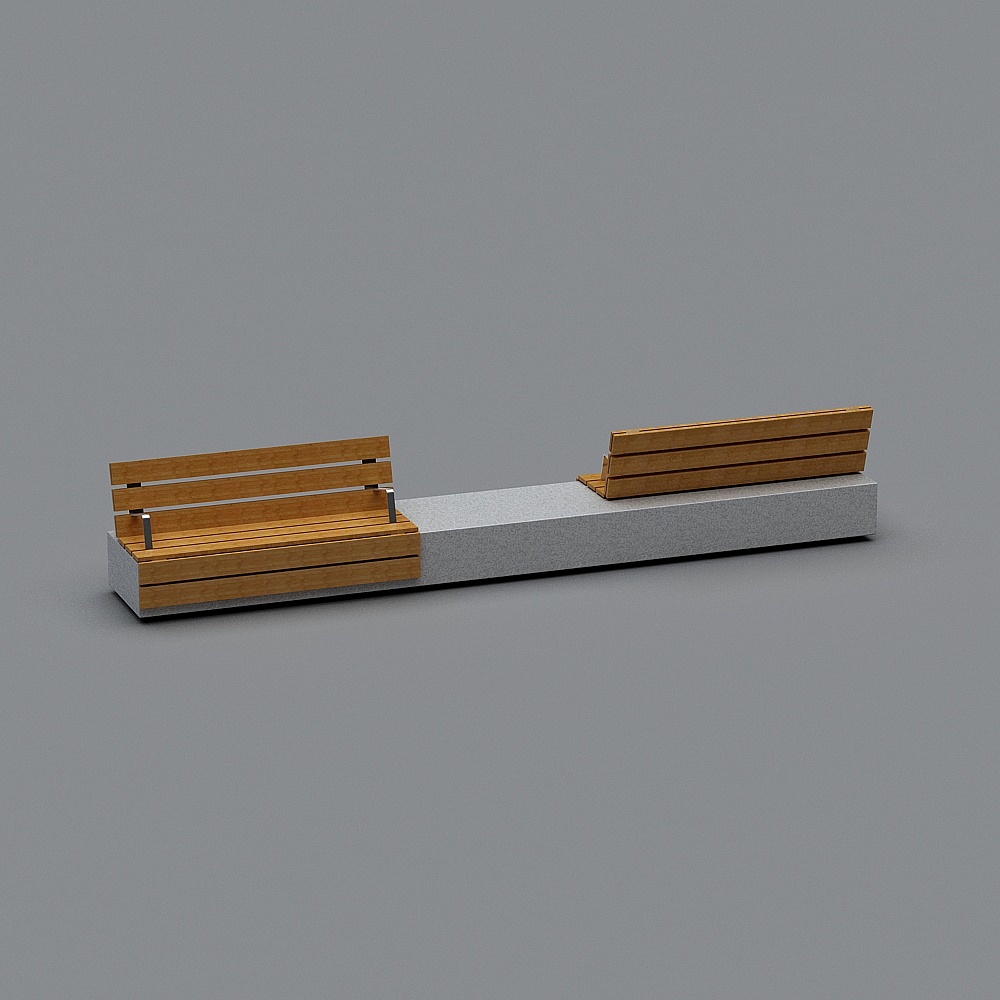 现代景观小品-2-户外椅子523D模型