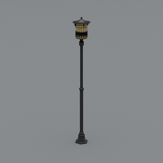 European plastic outdoor lamp 3D model free download ID_181620