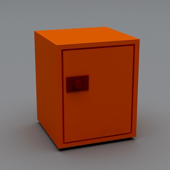 Earth Color Safe Box 3D Model for Secure Storage