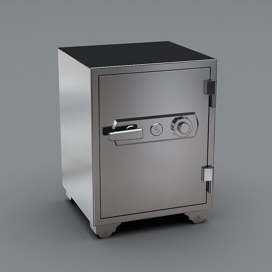 Safe Box 3D Model in Black