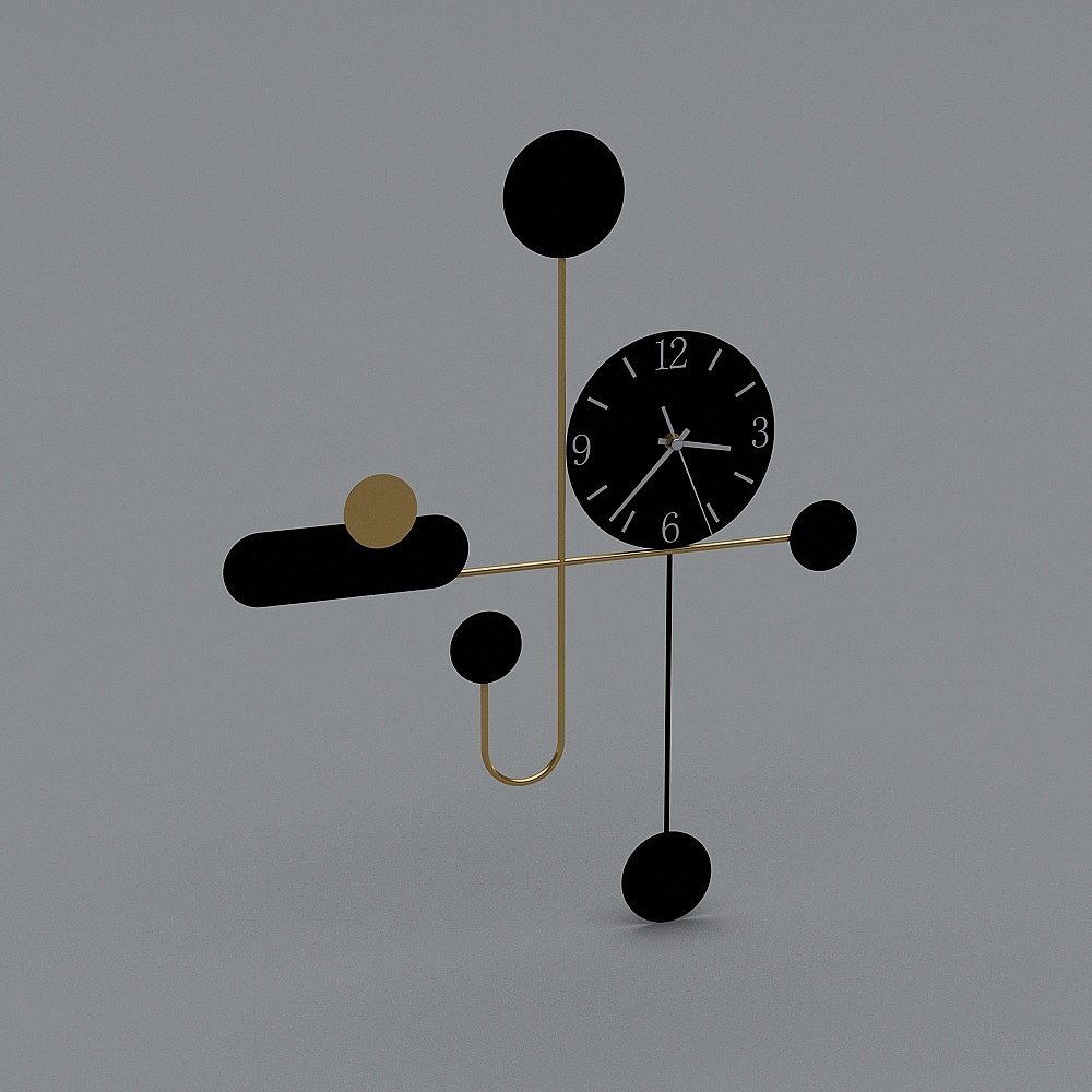 时钟BK0641黑色3D模型