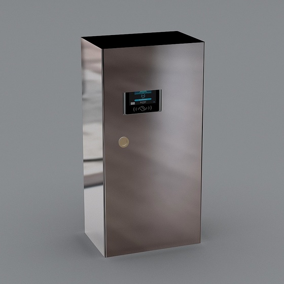 Stylish Safe Box 3D Model in Black