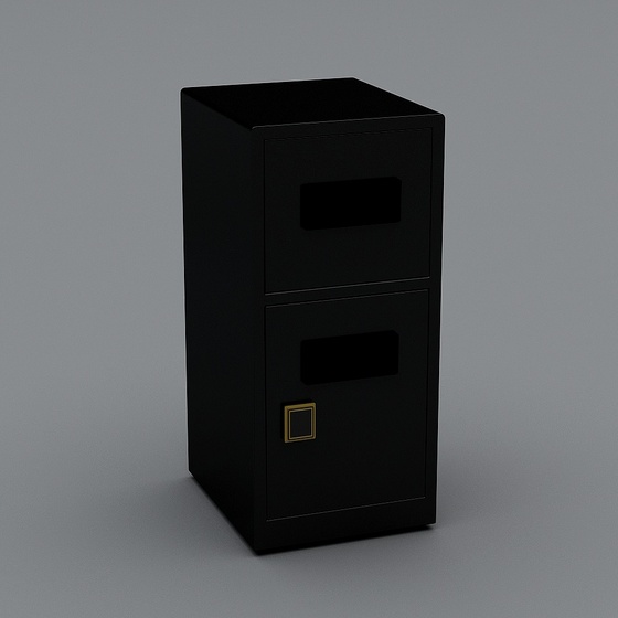 Black Safe Box 3D Model