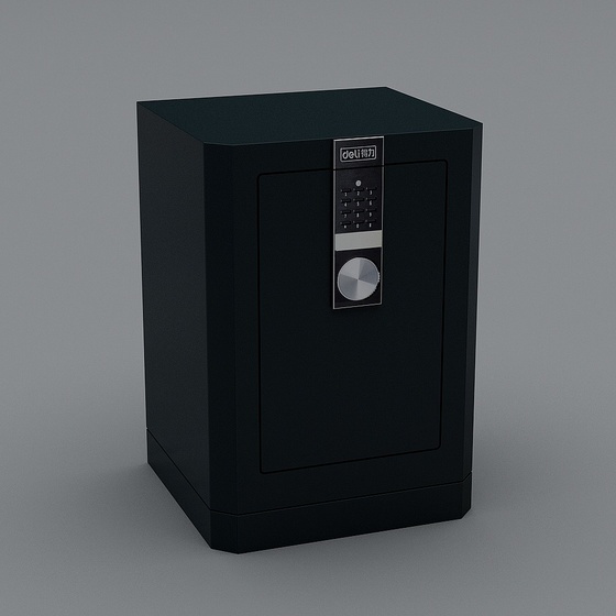 Contemporary Black Safe Box 3D Model