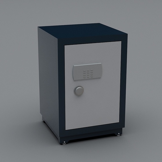 Stylish Black Safe Box 3D Model for Secure Storage