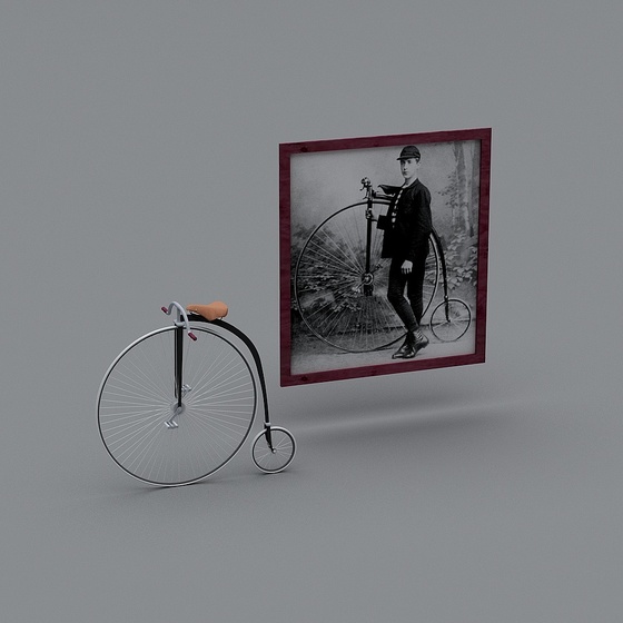 Sleek Black Bike 3D Model for Urban Adventures