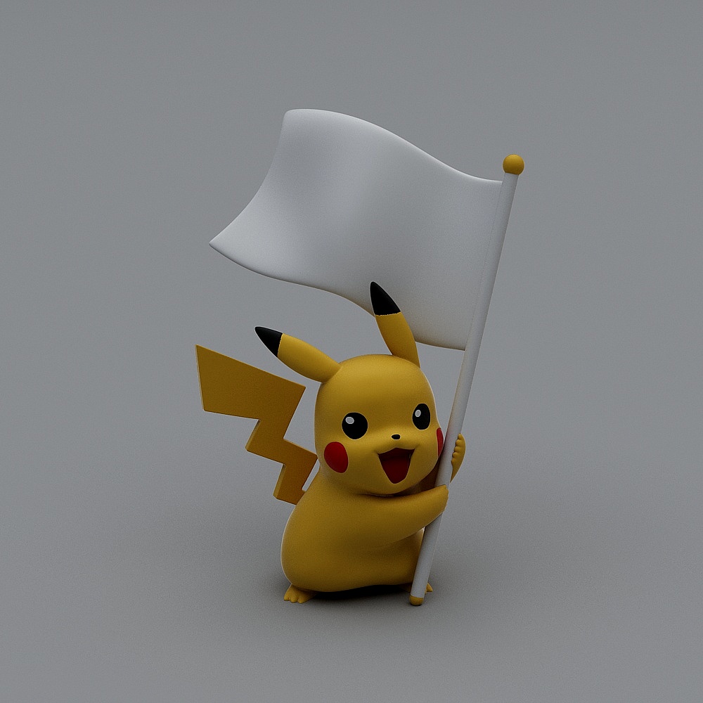 手办皮卡丘3D模型