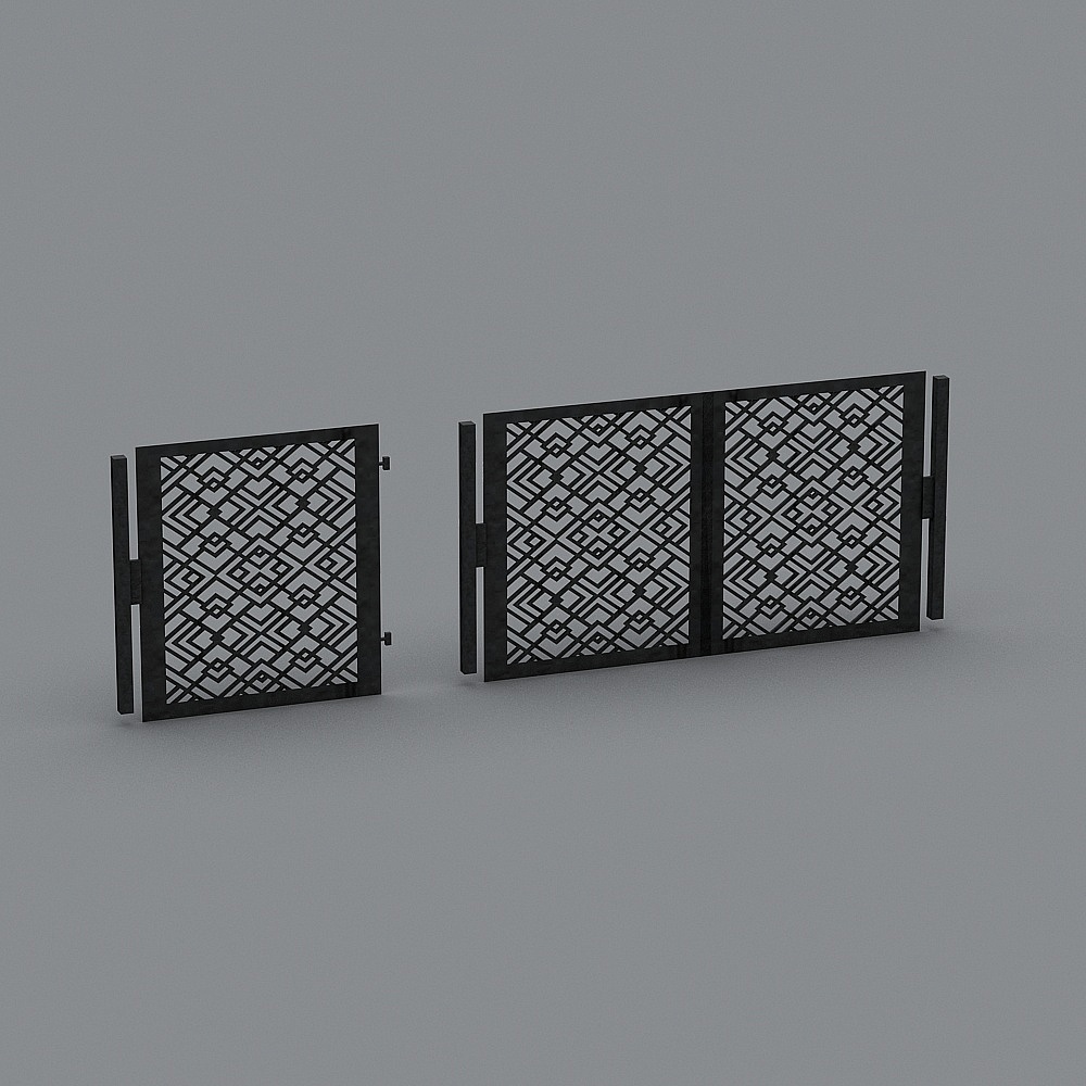 铁艺门3D模型