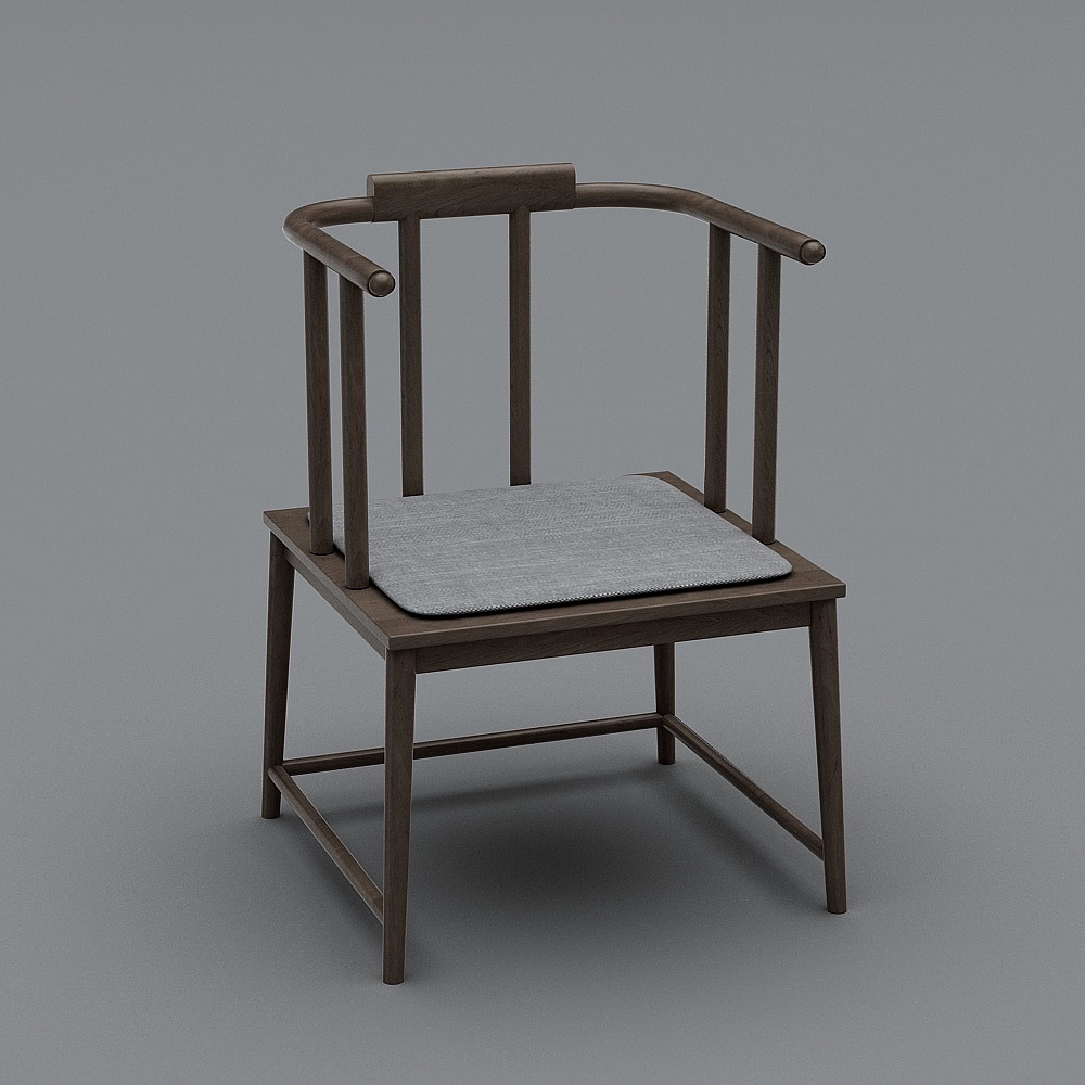 新中式茶室-1-椅子3D模型