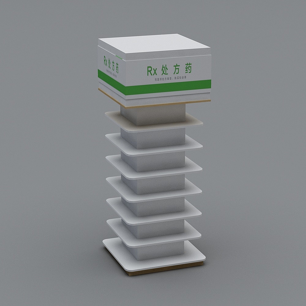 陈列包柱3D模型