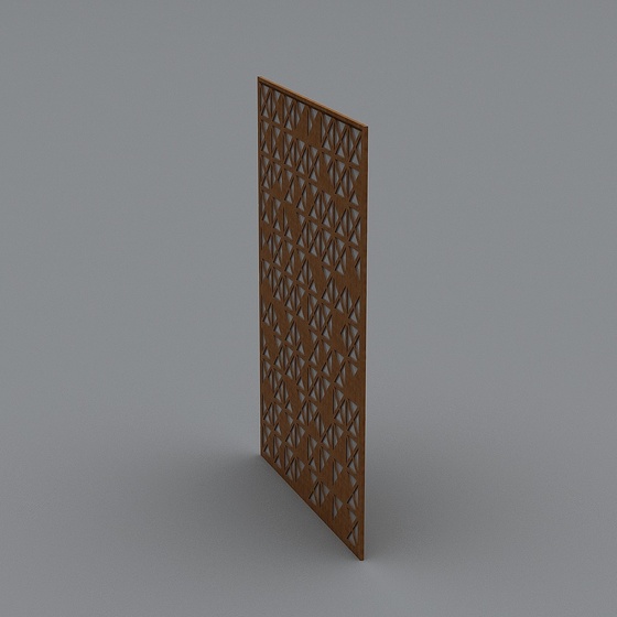 Brown CNC Cutting Design 3D Model for Modern Aesthetics