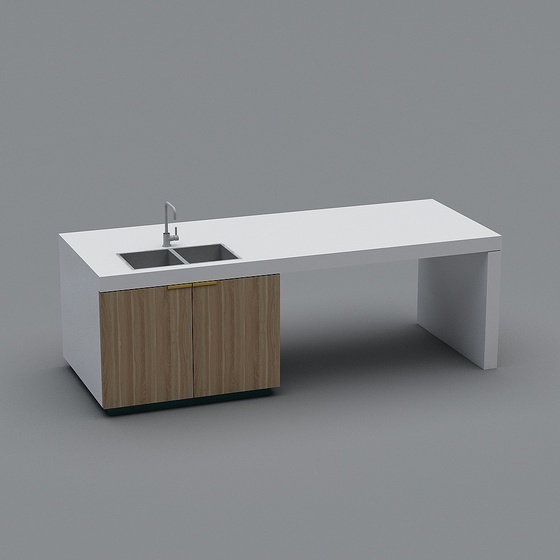 Kitchen island with sink