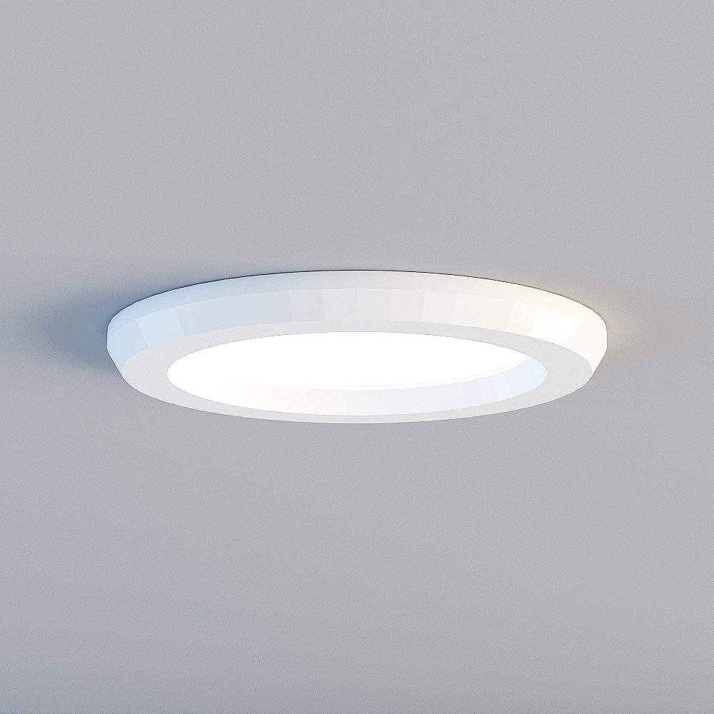 3寸筒灯（白）3D模型