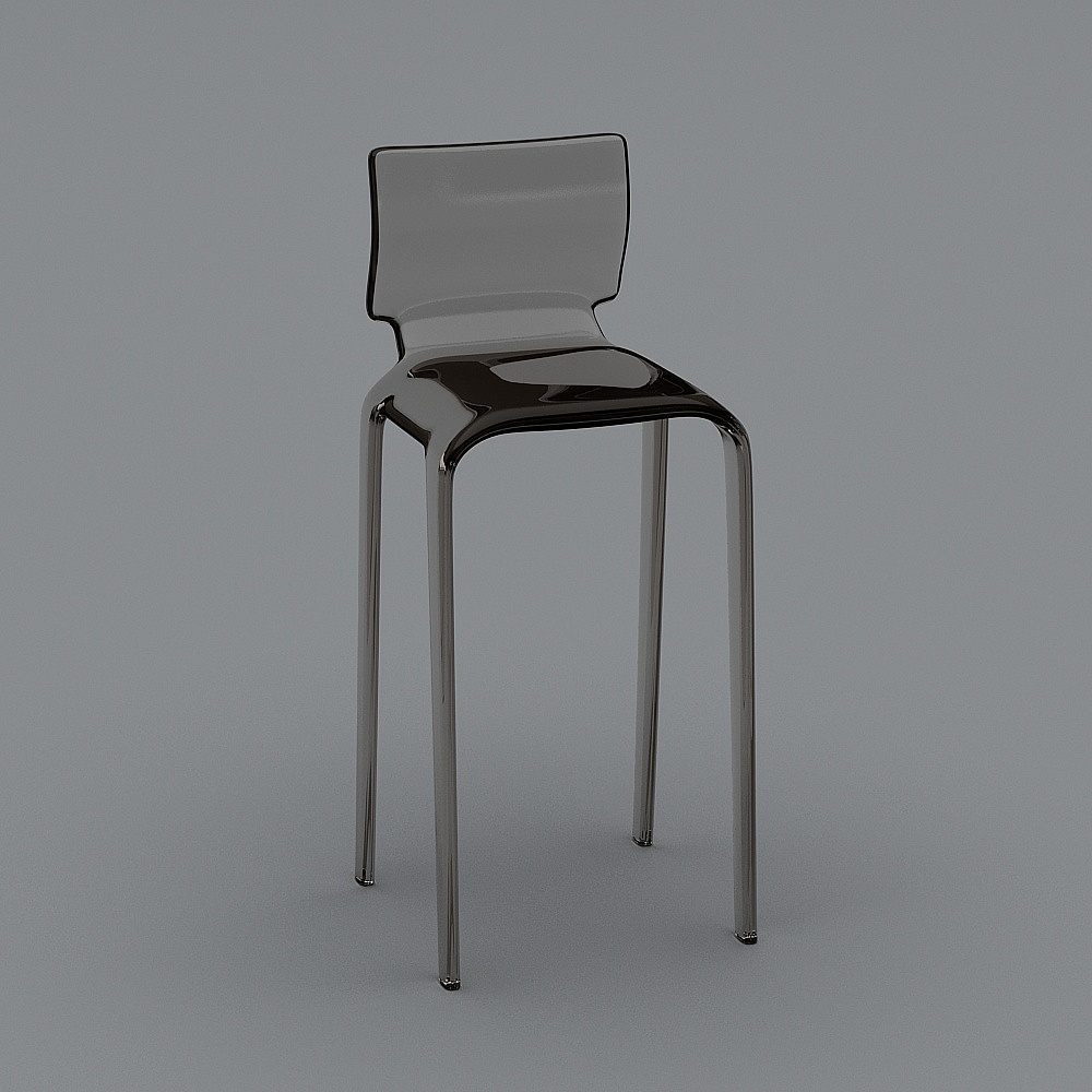 现代单椅-透明靠背椅