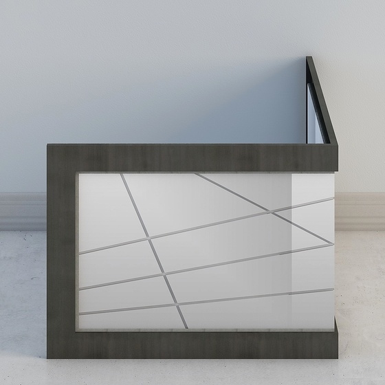 Gray Mirrored Cubic 3D Model