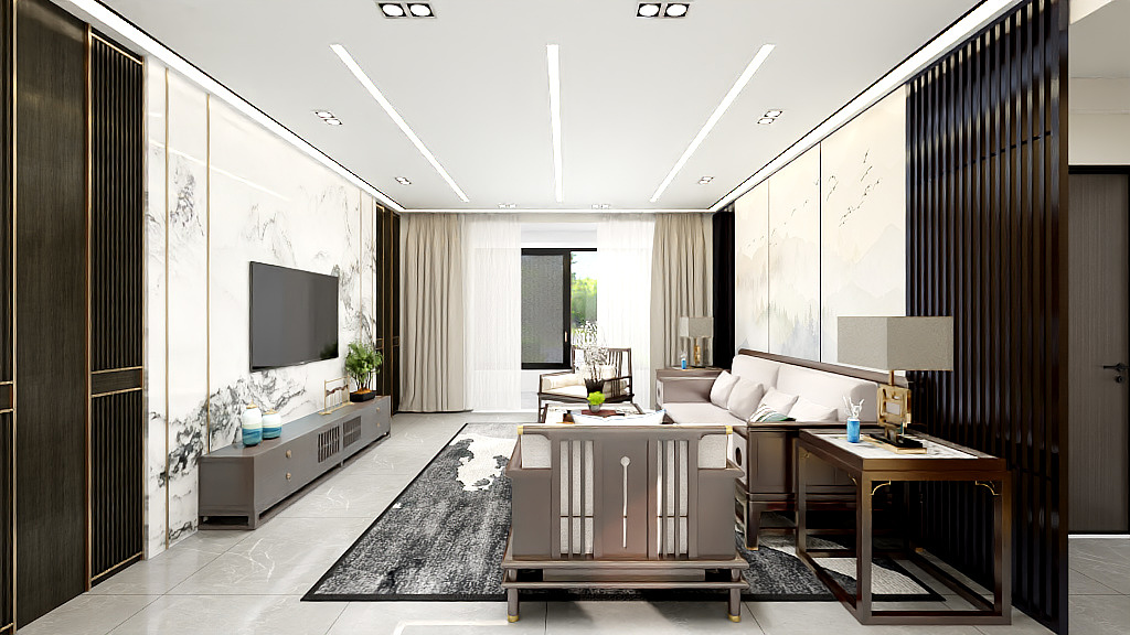 Rsse-简中式-四室两厅两卫-装修设计方案