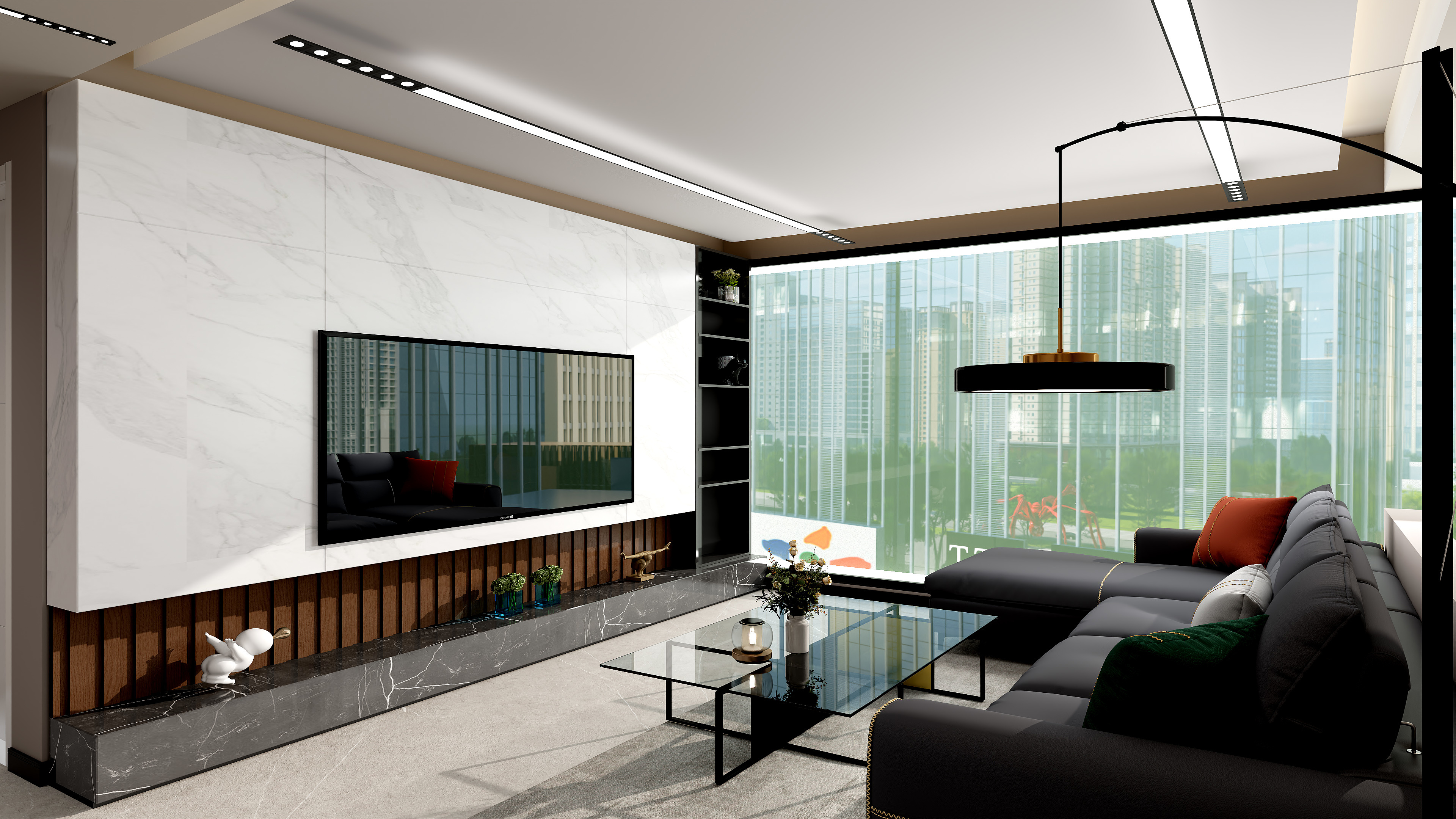 蓝光室内设计工作室-现代简约117㎡3室-装修设计方案