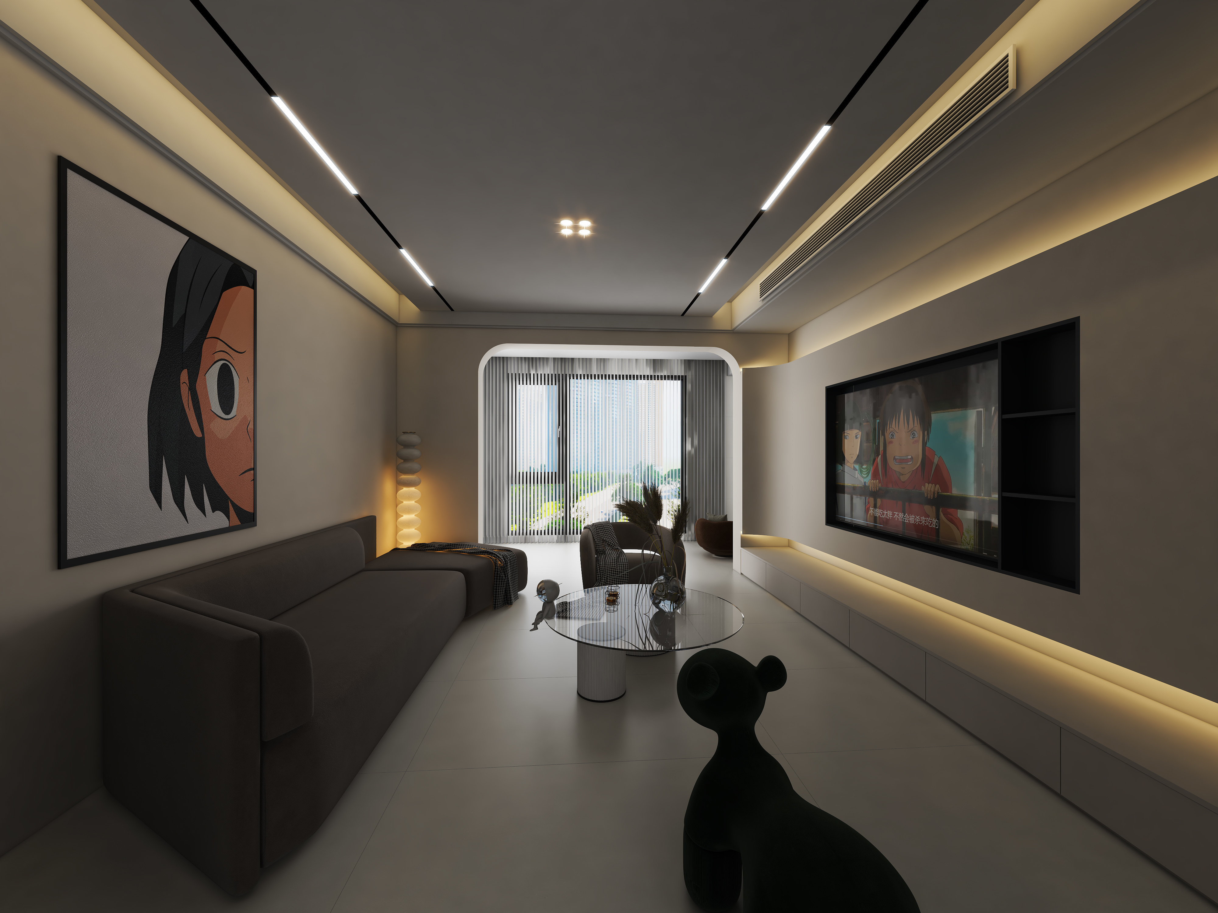 全案设计度然-名士悦府146㎡3室-装修设计方案