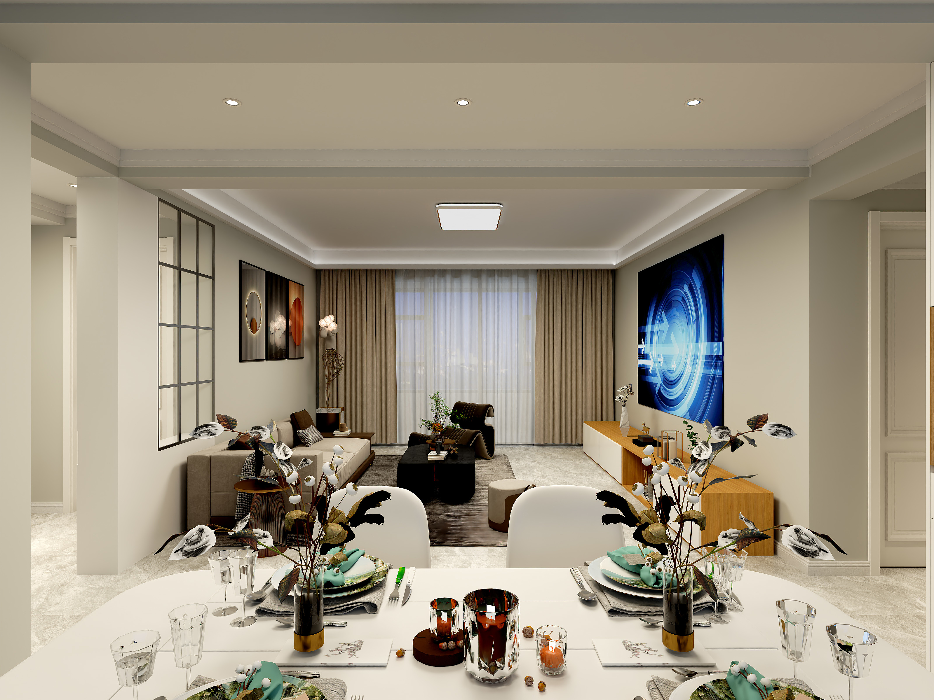 淄博苏苏-108㎡3室-装修设计方案