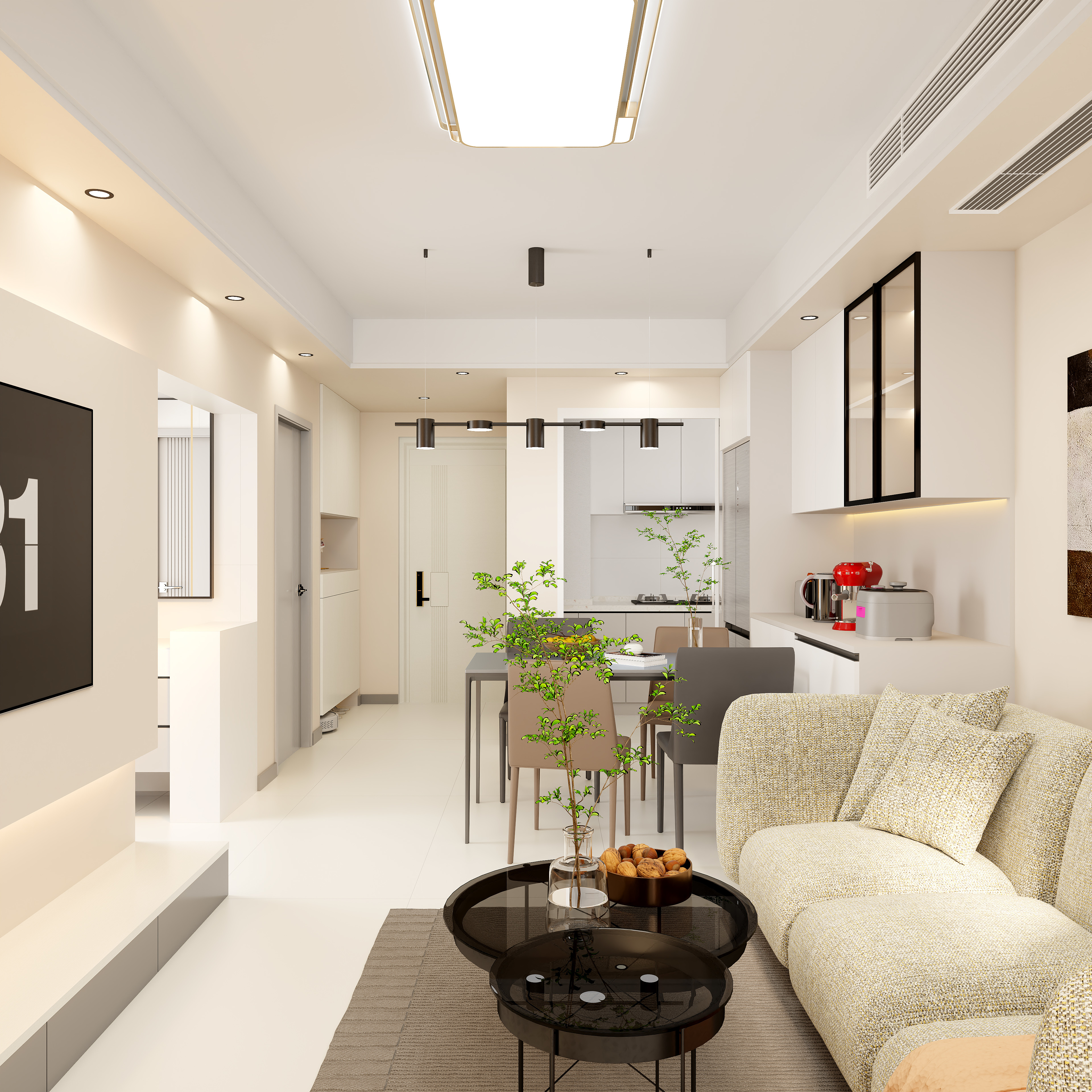 郑州赛都透明装修_张红运-亚星星河西苑85㎡奶油风-装修设计方案