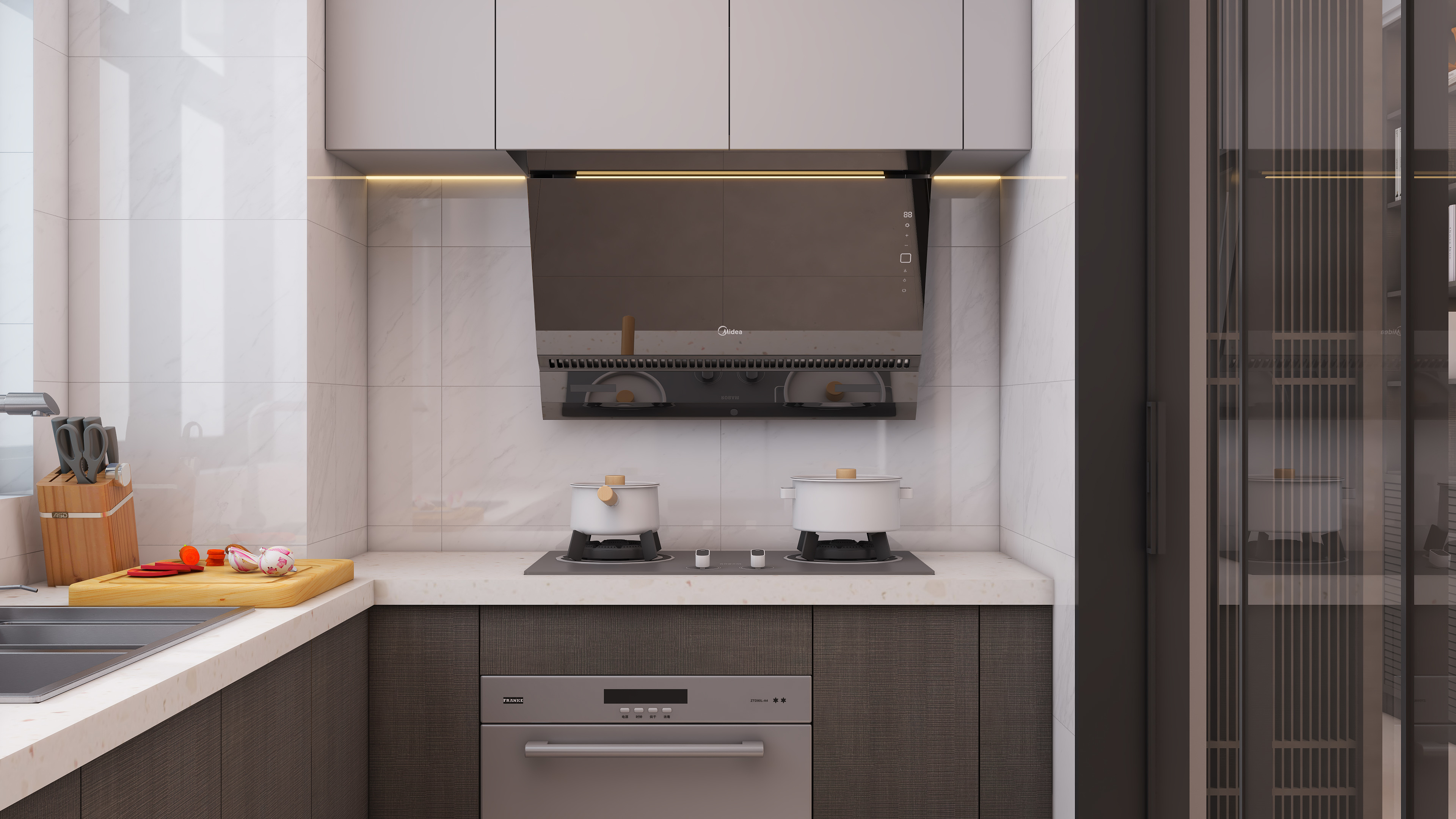 庄育霖-袁屋边自建房163平轻奢风5室装修效果图