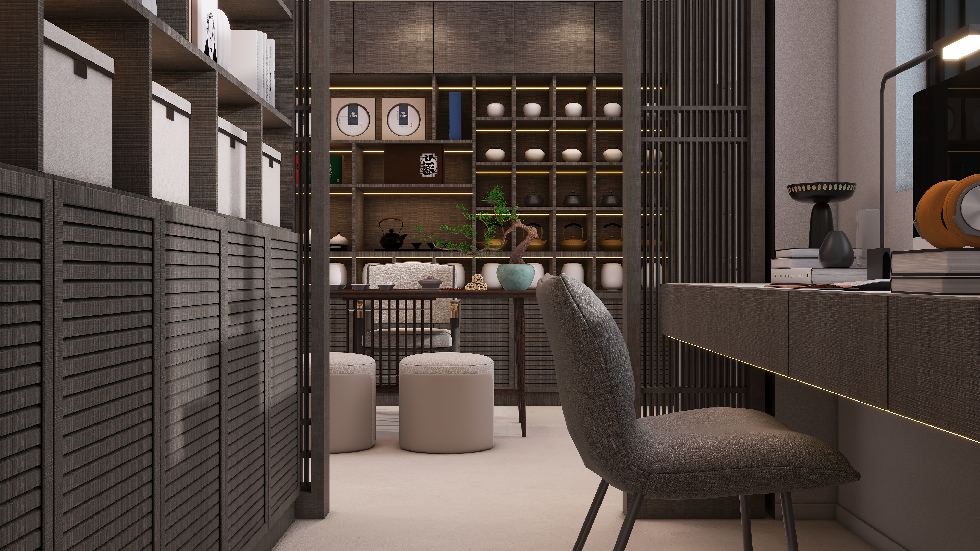 庄育霖-袁屋边自建房163平轻奢风5室装修效果图