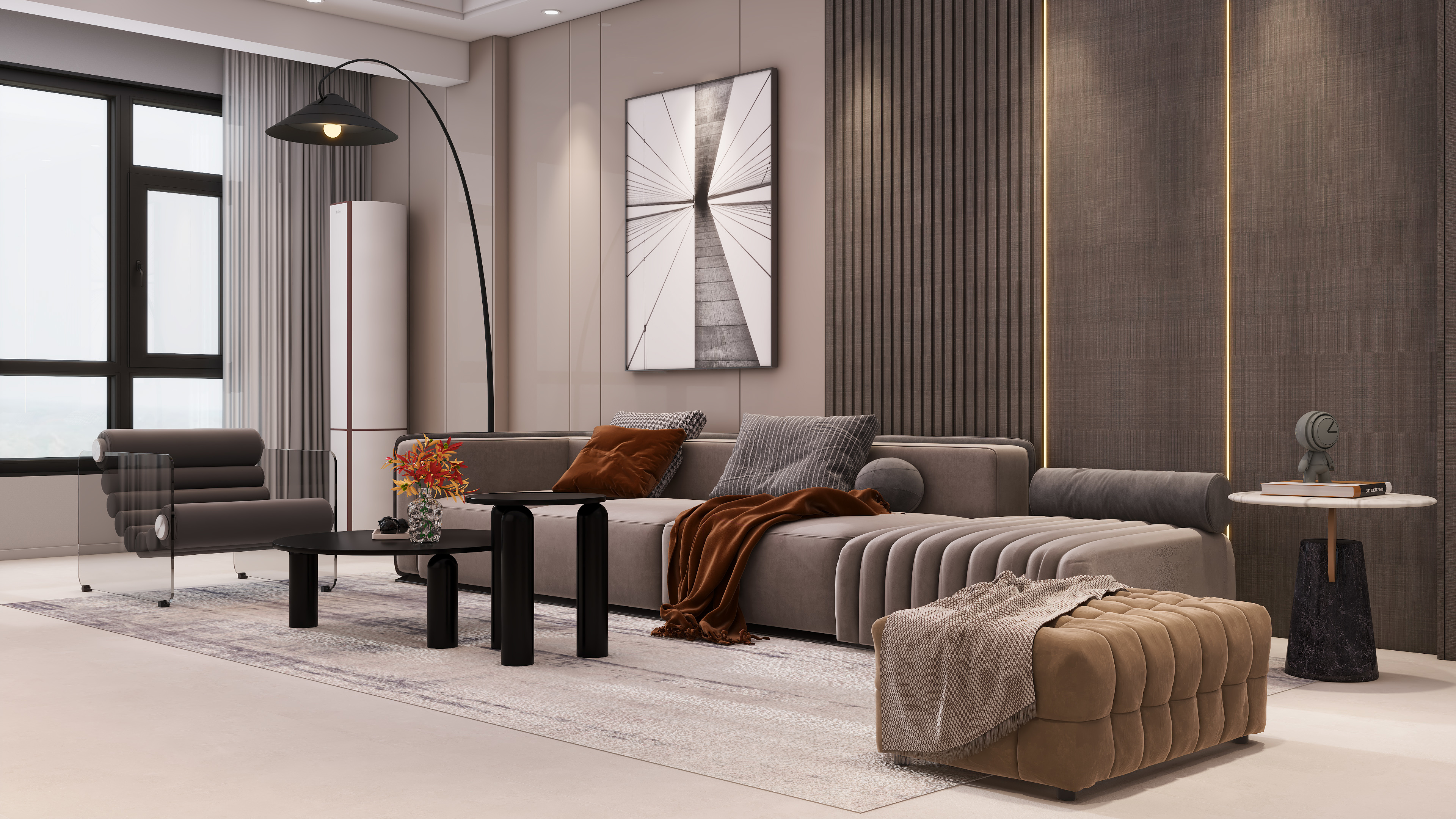 庄育霖-袁屋边自建房163平轻奢风5室装修效果图