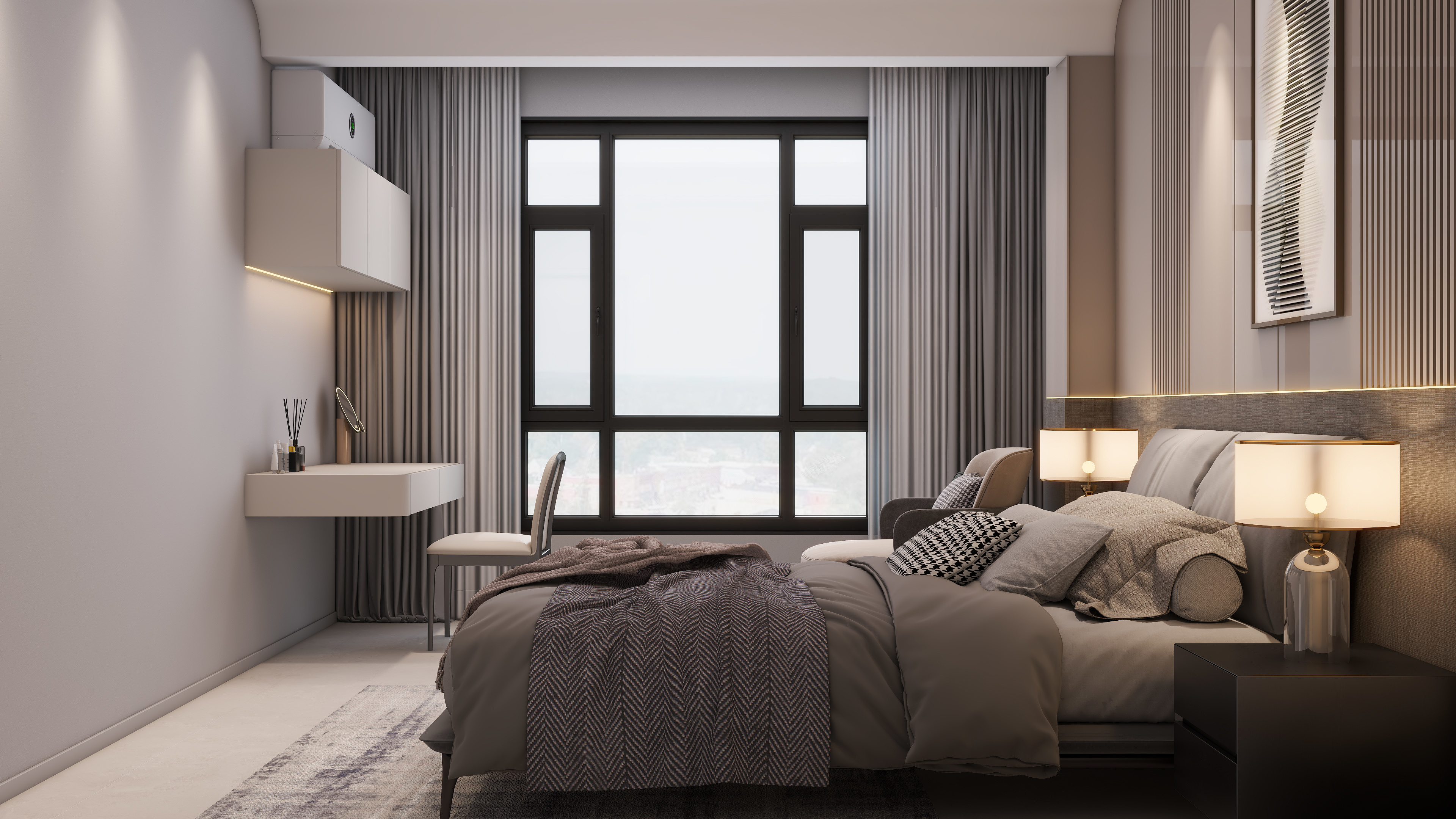 庄育霖-袁屋边自建房163平轻奢风5室装修效果图