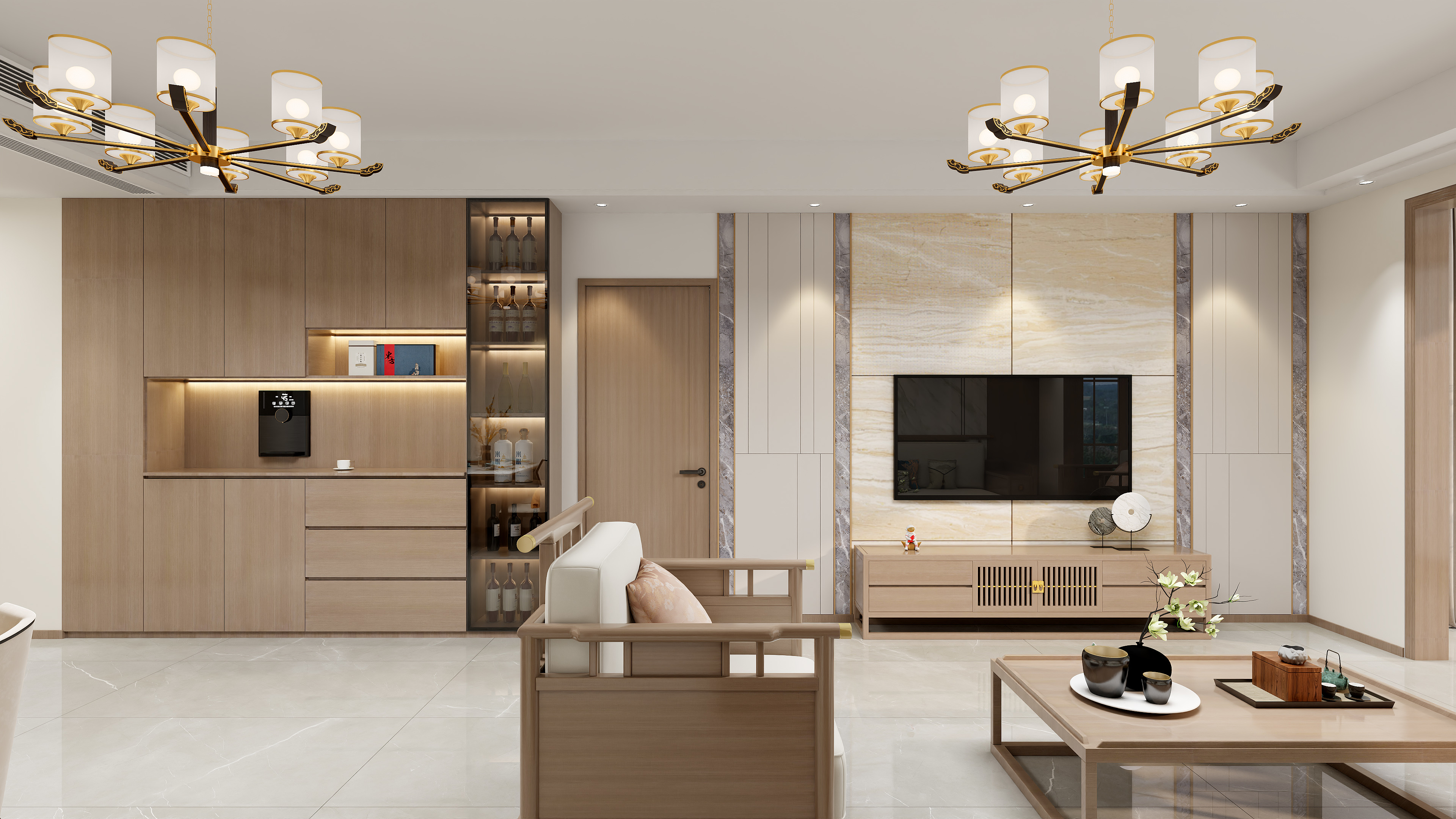 LS设计-刘闪-小区房131㎡2室装修效果图