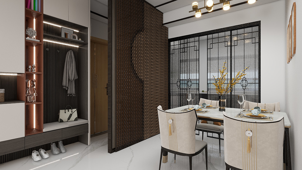 彭化食品-住宅空间新中式-装修设计方案