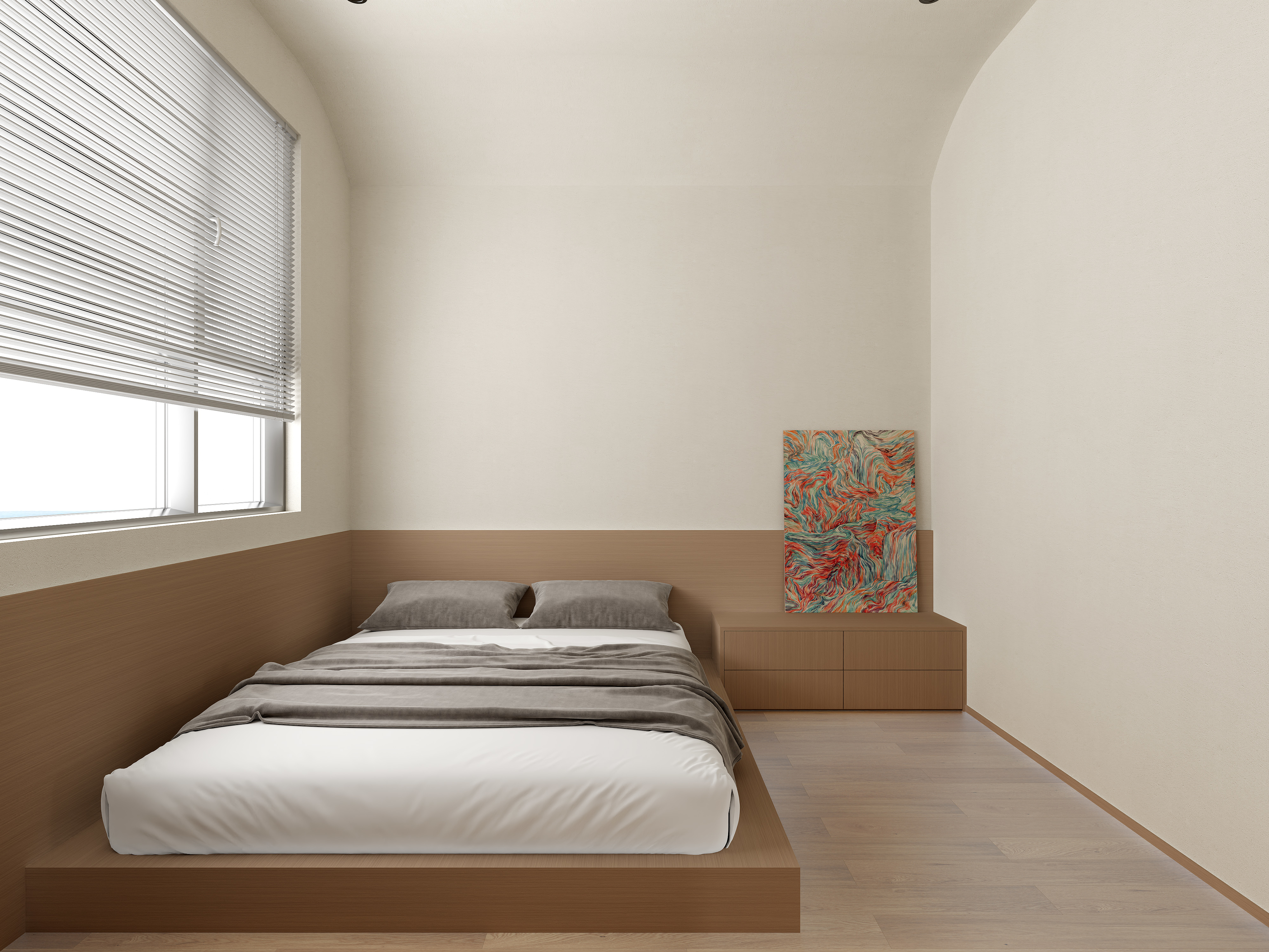 孙有权-『三十三天』116平丨原木风三居装修效果图